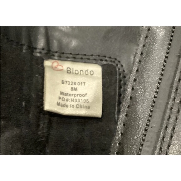 BLONDO Dahlia Black Nubuck Leather Waterproof Bootie Women's Size 8M - Picture 9 of 9